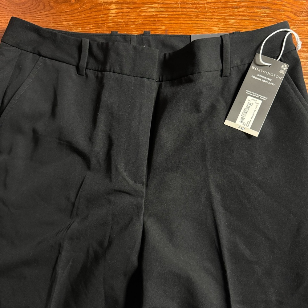 NEW Worthington 10PS Women’s black high rise‎ dress pants